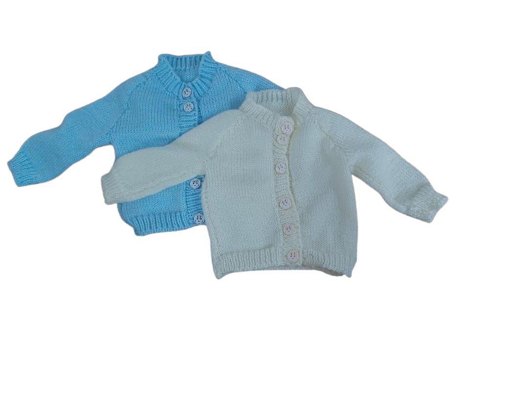 Super Soft Round-Neck Baby Cardigan with Bunny Buttons