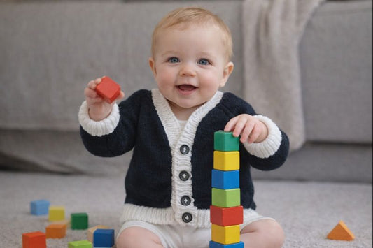 Black Cardigan with White Trim.