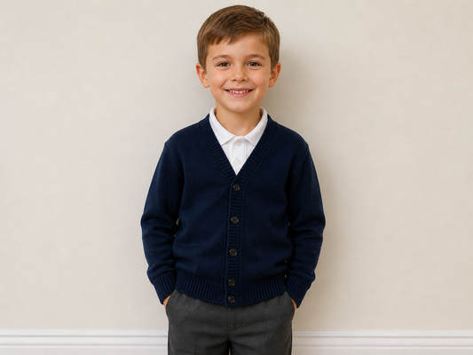 Navy Blue School Cardigan