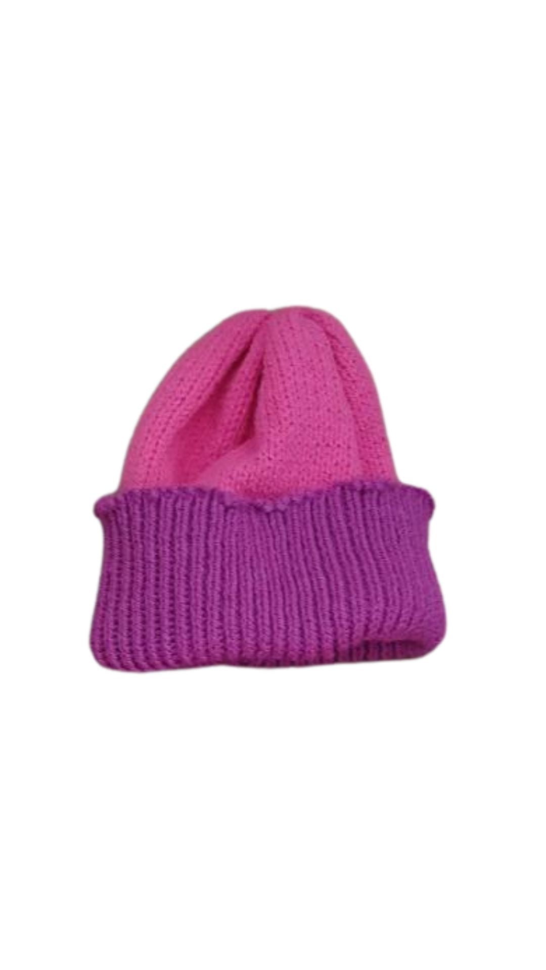 Pretty Pink Hat with Purple Trim