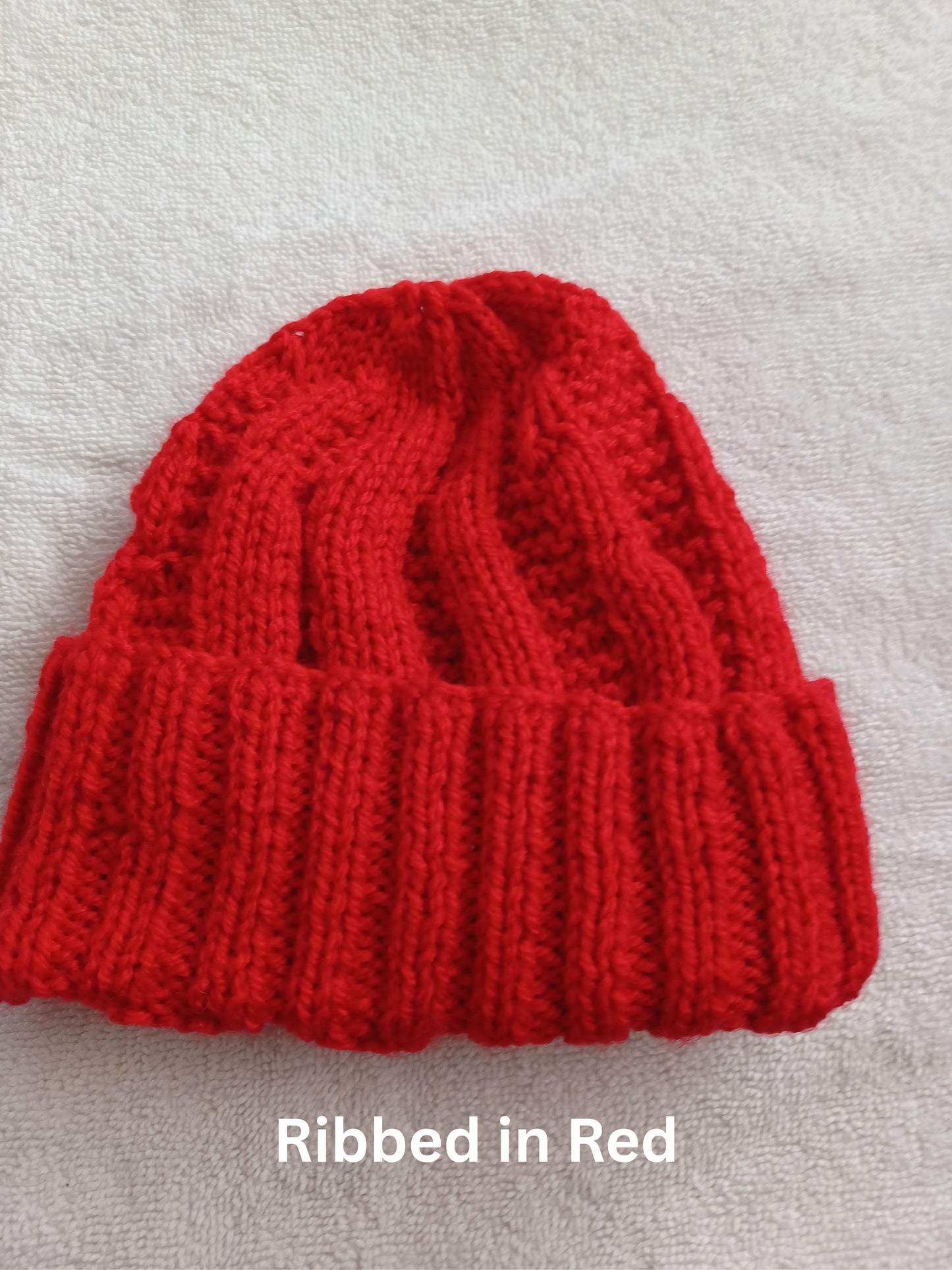 Hand Knitted  Babies Hats 0 - 6 months