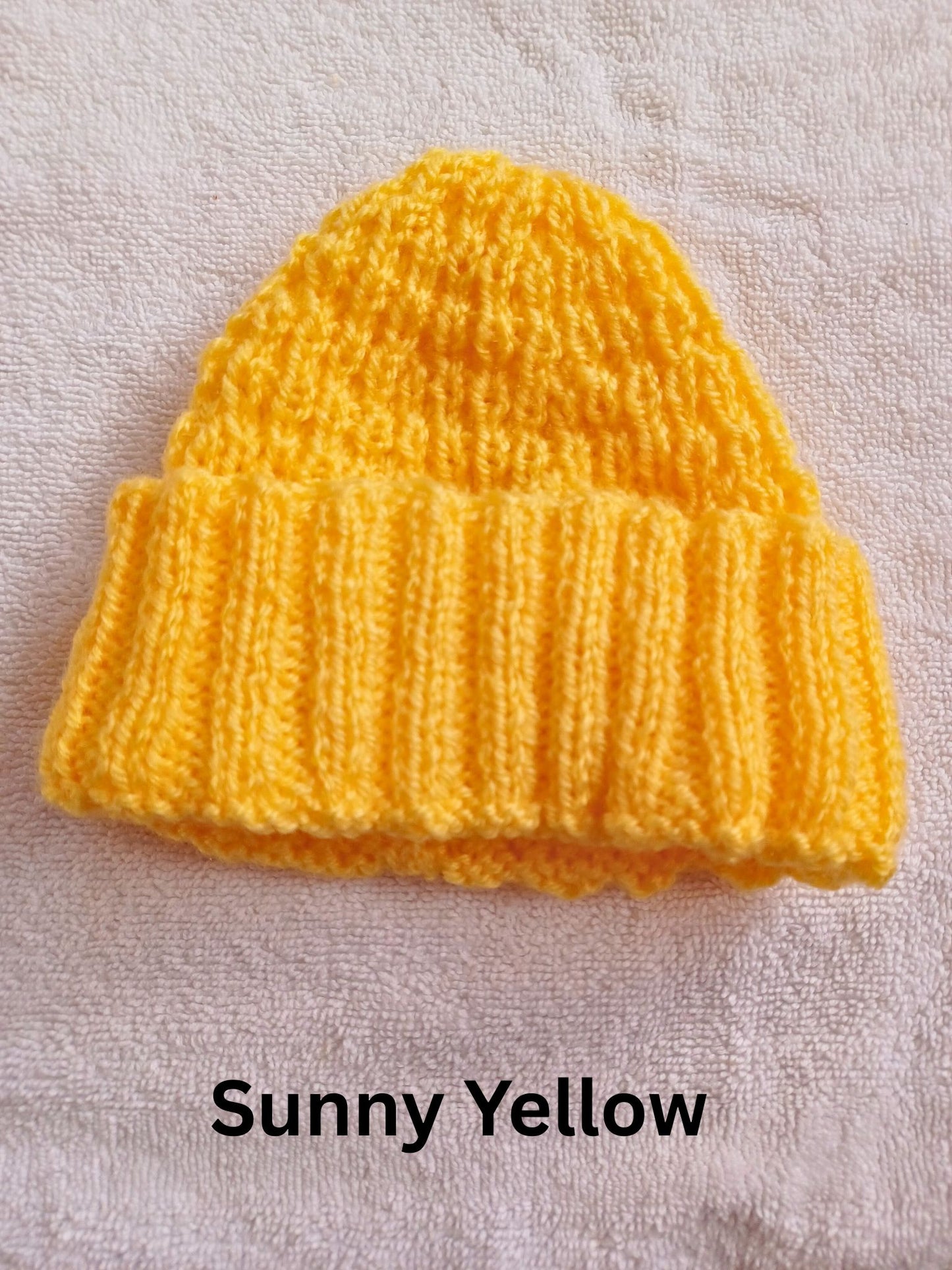 Hand Knitted  Babies Hats 0 - 6 months