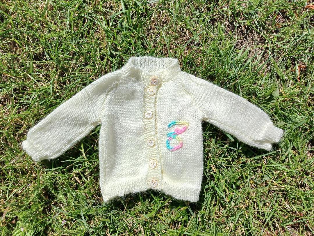 Super Soft Round-Neck Baby Cardigan with Bunny Buttons