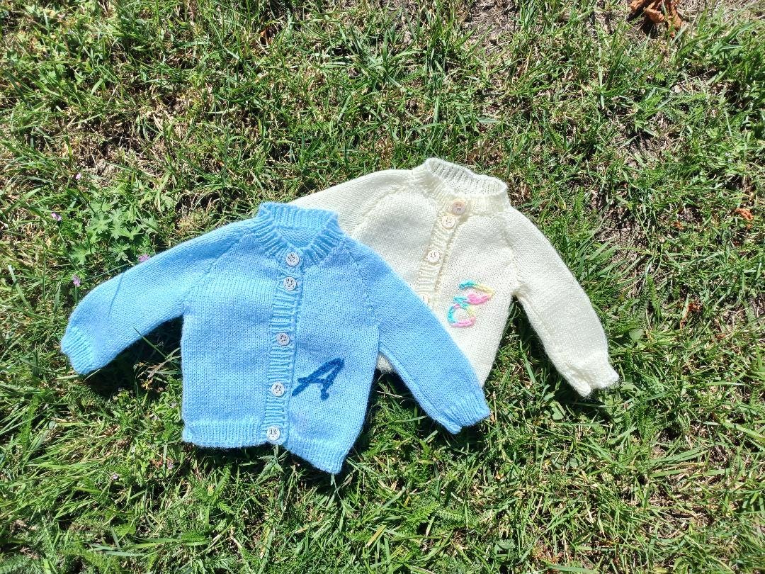 Super Soft Round-Neck Baby Cardigan with Bunny Buttons